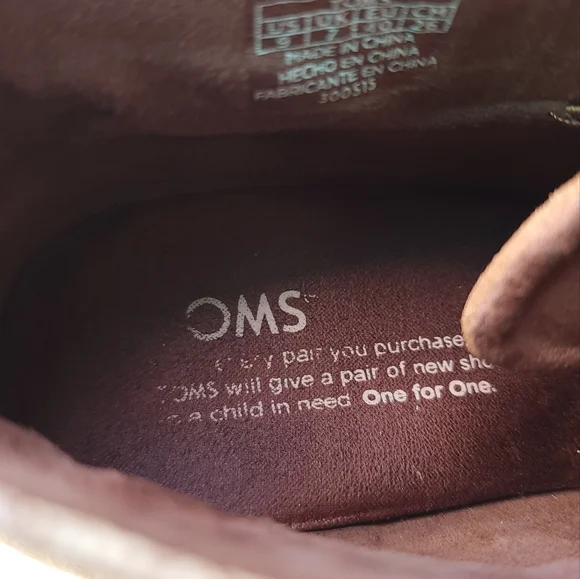 Toms brown wedge ankle boot with flowers 9 - Picture 7 of 7